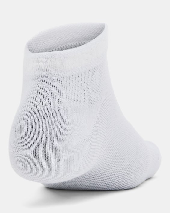 Unisex UA Essential 3-Pack Low Socks in White image number 2